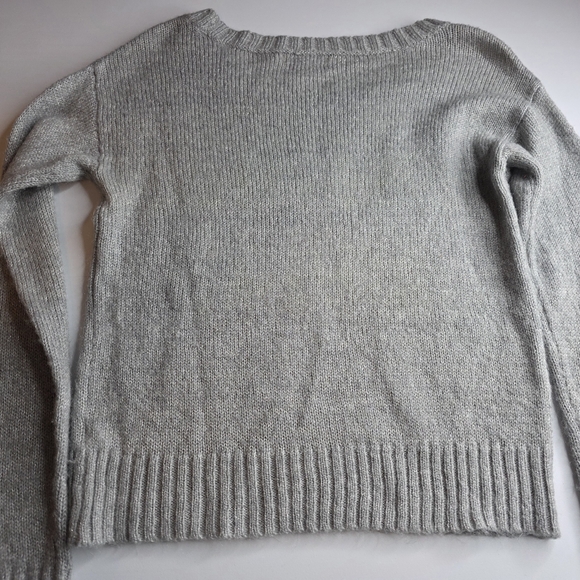 Arizona Size S Cabin Fever Sequin Winter Tree Sweater Fall Gray 2915-U - Picture 3 of 8